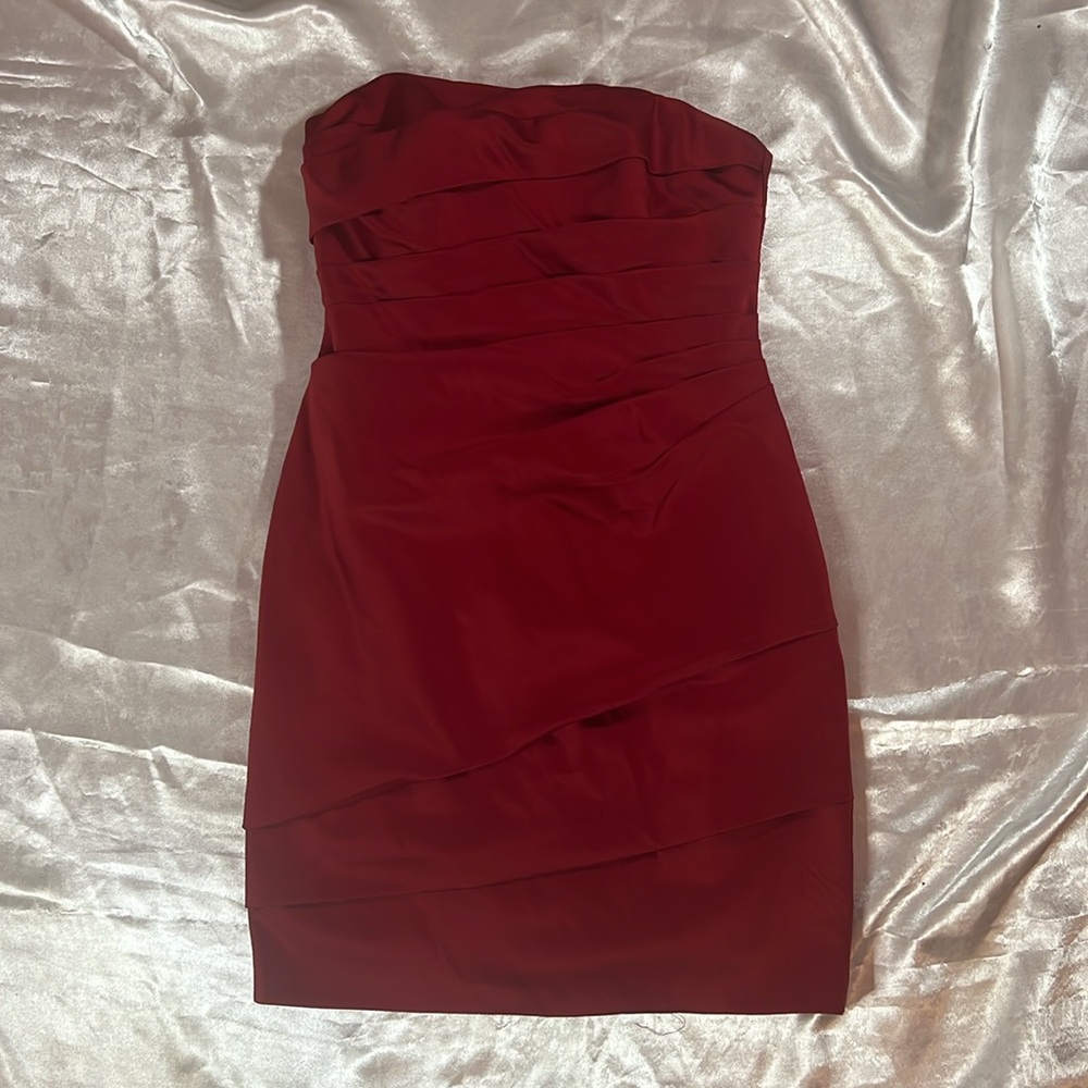 David's Bridal Red Dress